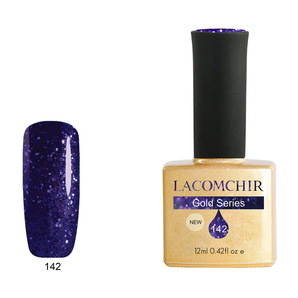 Lacomchir UV – LED Premium Gold 142 Violet Nights 12ml