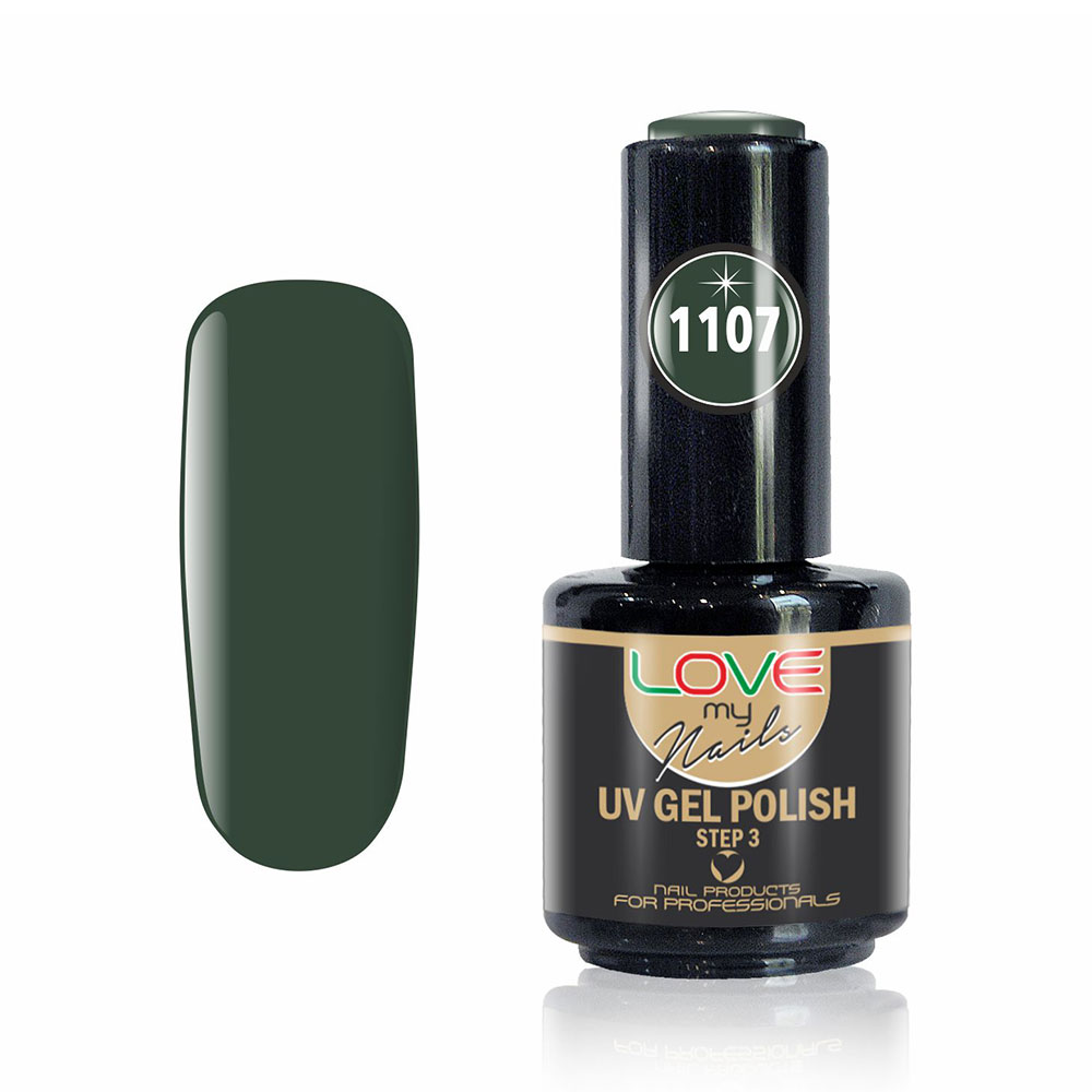 Love My Nails Soak Off UV/LED Gel Polish Νο1107 (Dark Green) 16ml